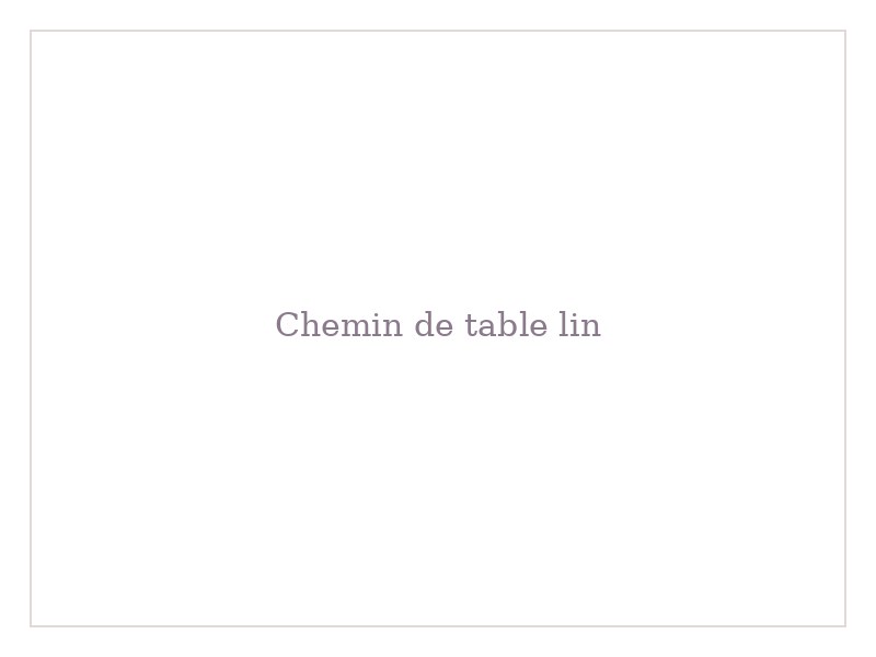 Chemin de table lin
