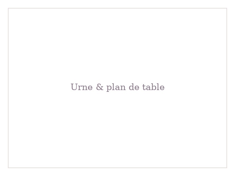 Urne & plan de table