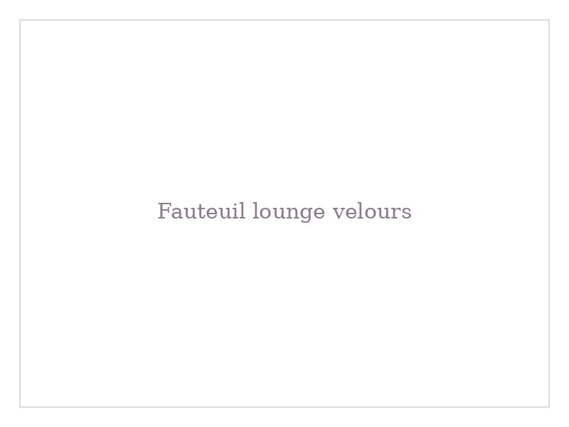 Fauteuil lounge velours
